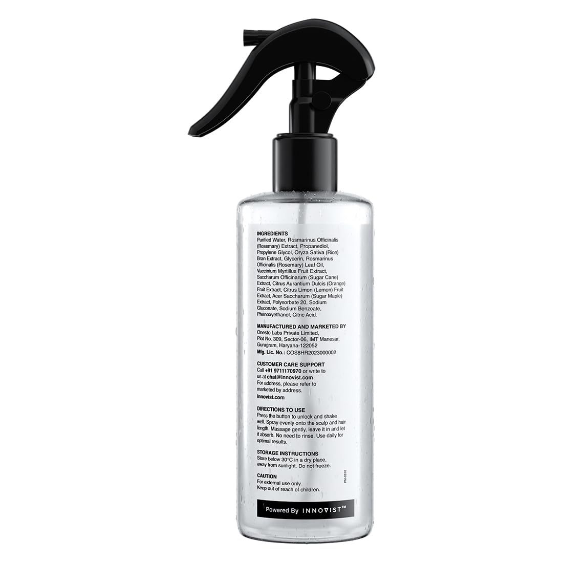 Nature X Science Rosemary Water Spray for Hair Growth & Hair Thickness with Rice Water |100% Natural Extract | Soft & Smooth Hair| Controls Hairfall| Non-Greasy & Fast Absorbing | 200Ml