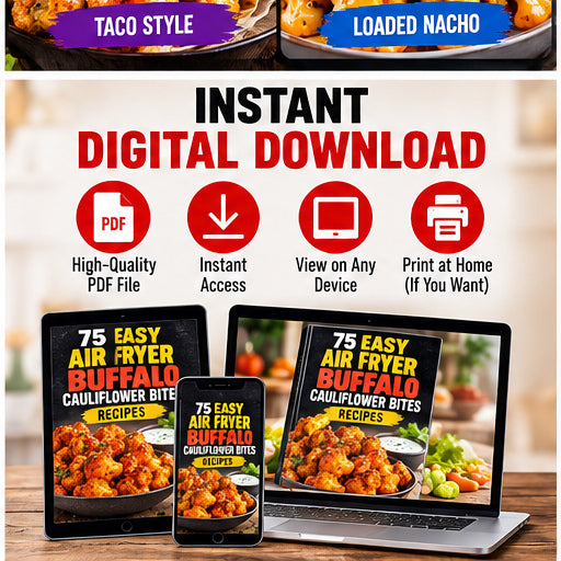 75 Easy Air Fryer Buffalo Cauliflower Bites Recipes – Digital Cookbook PDF