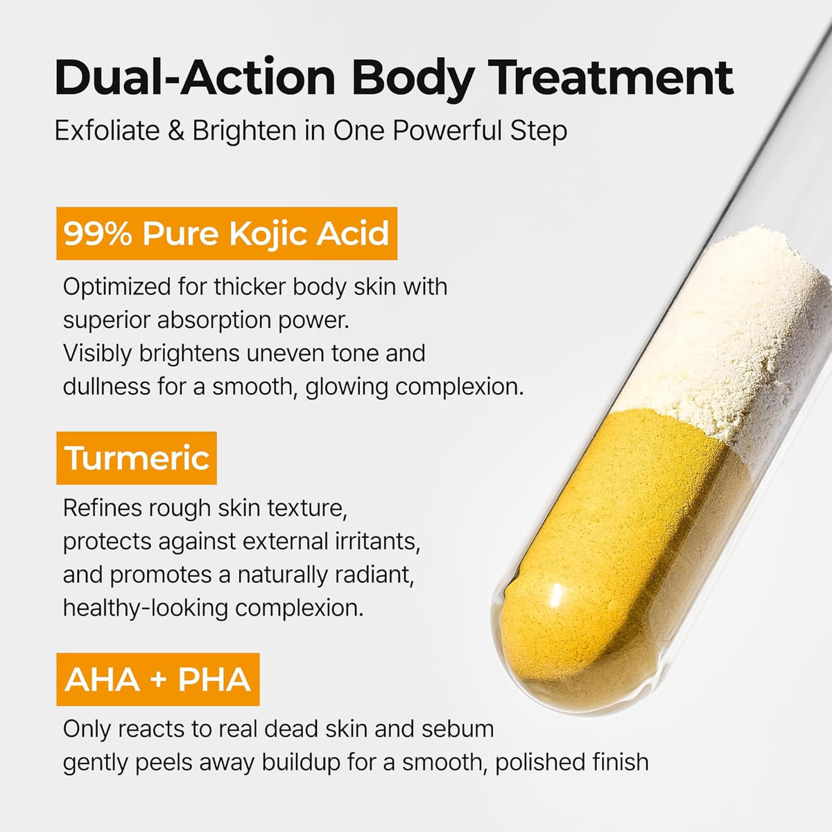 Peel Shot Kojic Acid Turmeric Body Exfoliator Spray 6.76 Fl.Oz - AHA PHA Niacinamide Body Scrub for KP Bumps, Dark Spots, Uneven Skin Tone, Dead Skin, Korean Skin Care