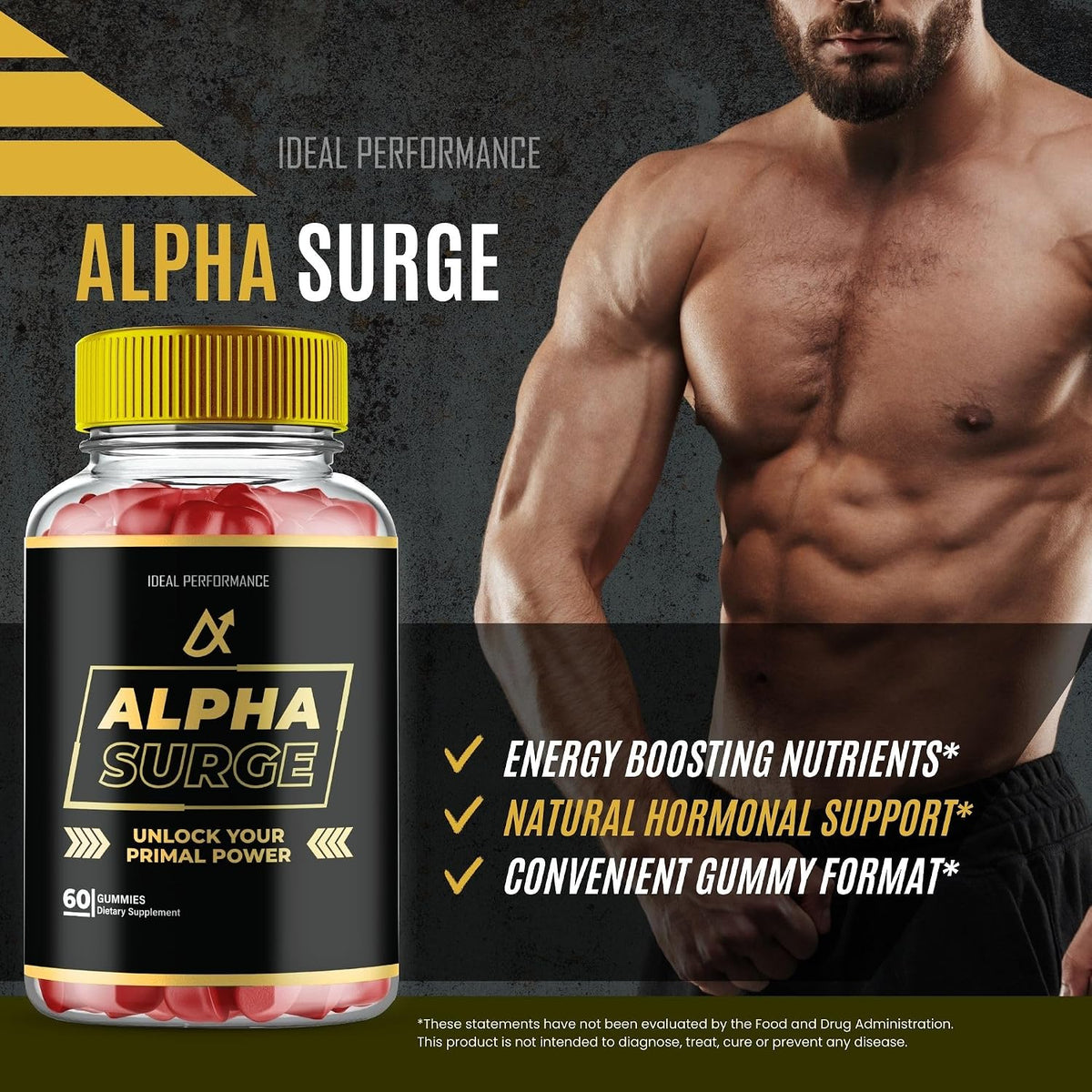 Alpha Surge Max - Alpha Surge Gummies, Official Alpha Surge Gummies for Men - Maximum Strength Performance, All Natural Support Overall Health and Wellness, AlphaSurge Advanced Formula Support Gummy Reviews (2 Pack)